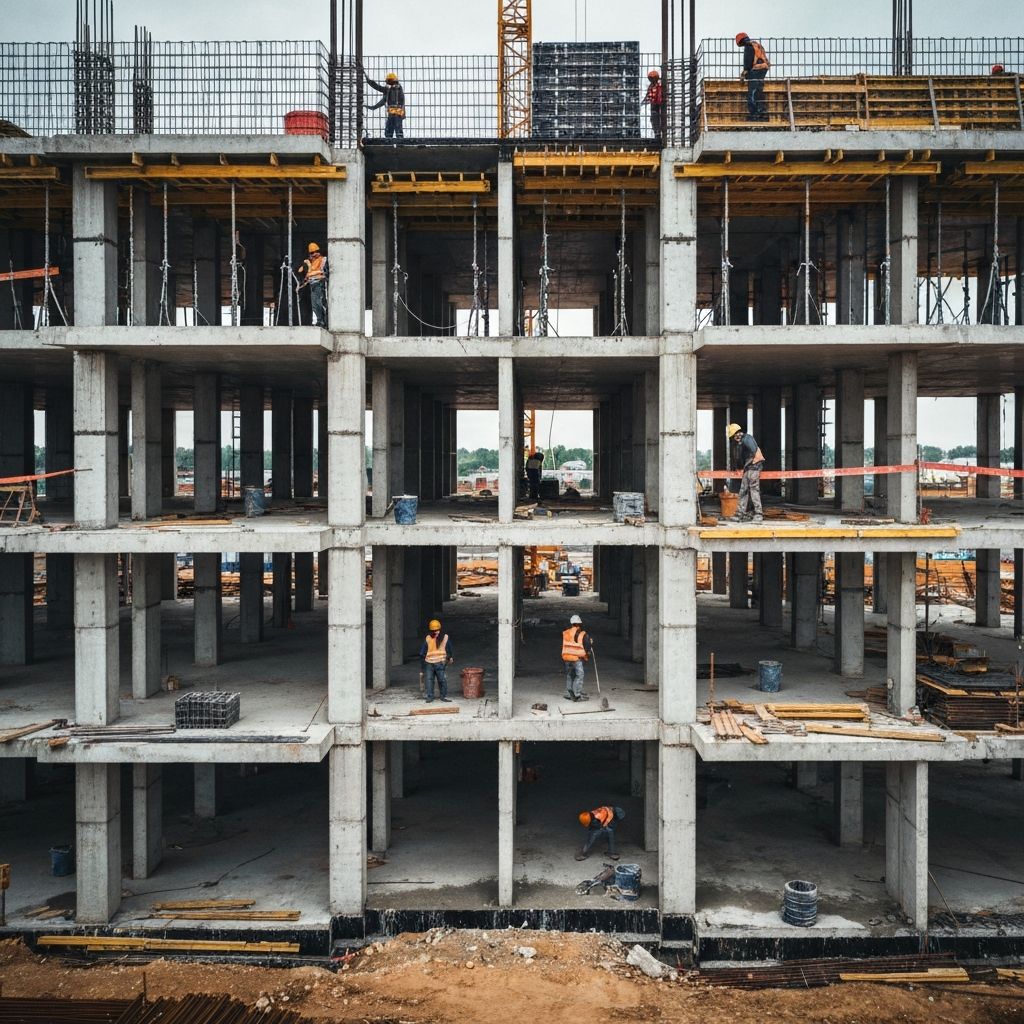 Edifício residencial em construção